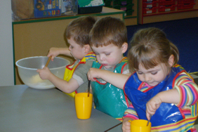 Children baking